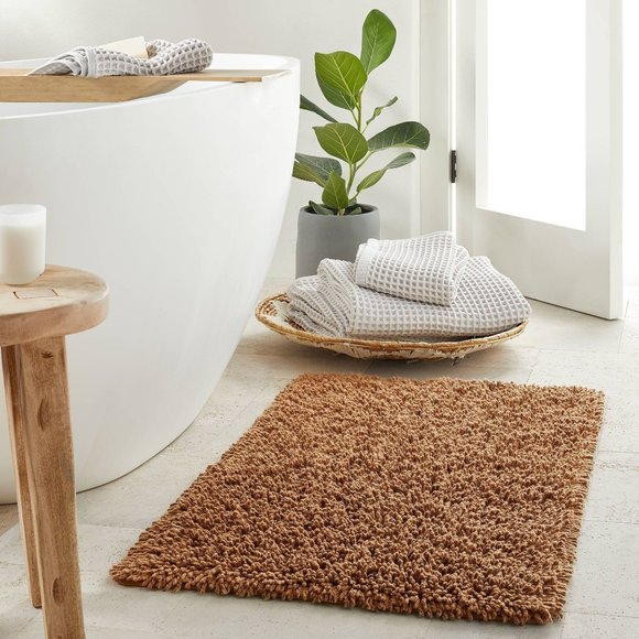 Casaluna Bath Casaluna Mlange Looped Accent Rug Bath Mat 2x34 Warm